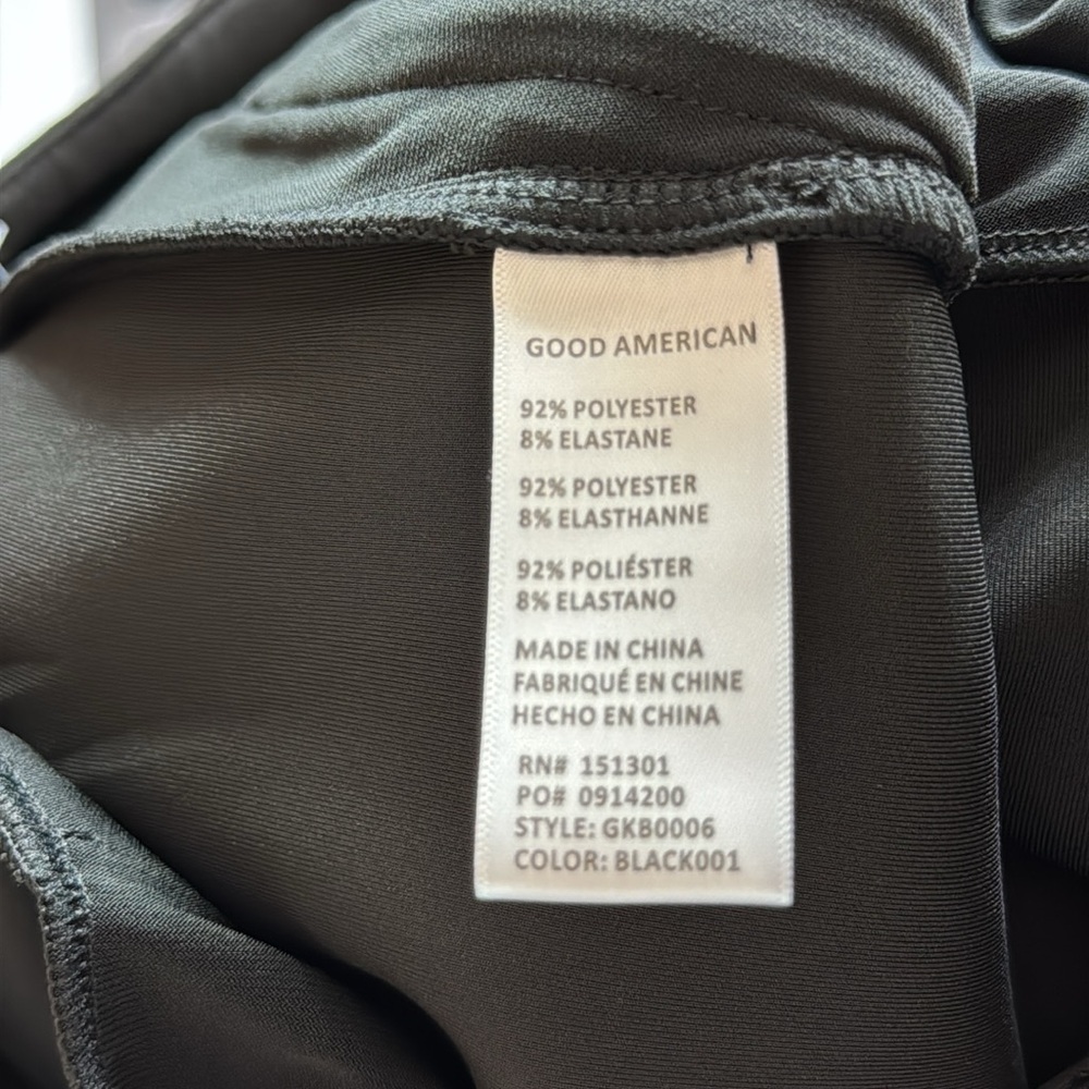 Good American Luxe Suiting Column Wide Leg Trousers Pants‎ Size 10/30 Black - Picture 15 of 16